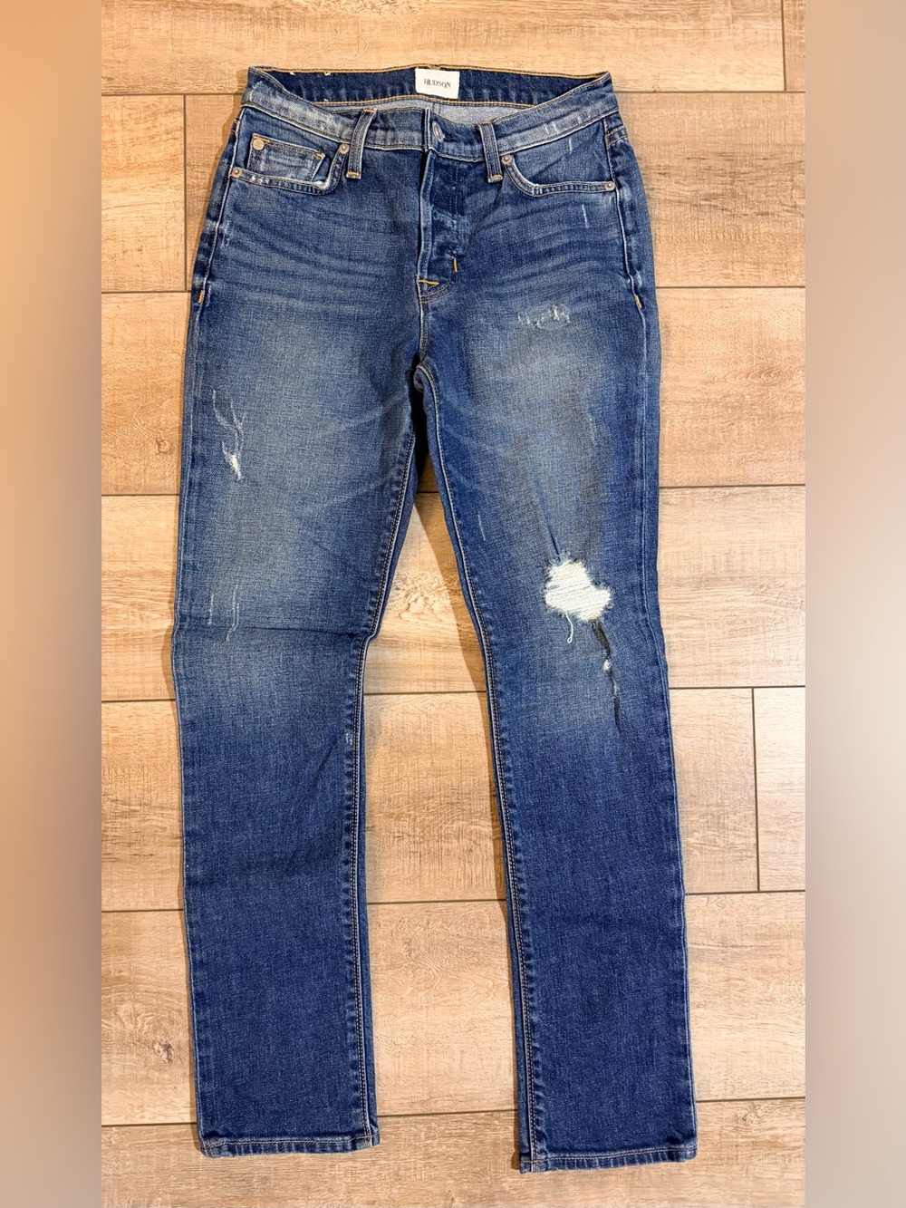 Hudson Women’s Distressed Blue Denim Jeans Size 24